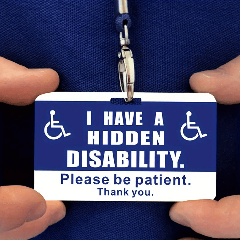 

1pc "i Have A Hidden Disability" Patient Card With Lanyard - Pvc, , Ideal For Parties & Events