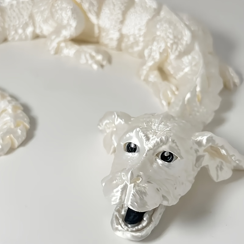 TEMU Creative 3d Printed Dragon-dog Statue- Articulated Dragon-dog With Realistic Detailing, Multi-scene Decor For Rooms & Office Desktops, Festive