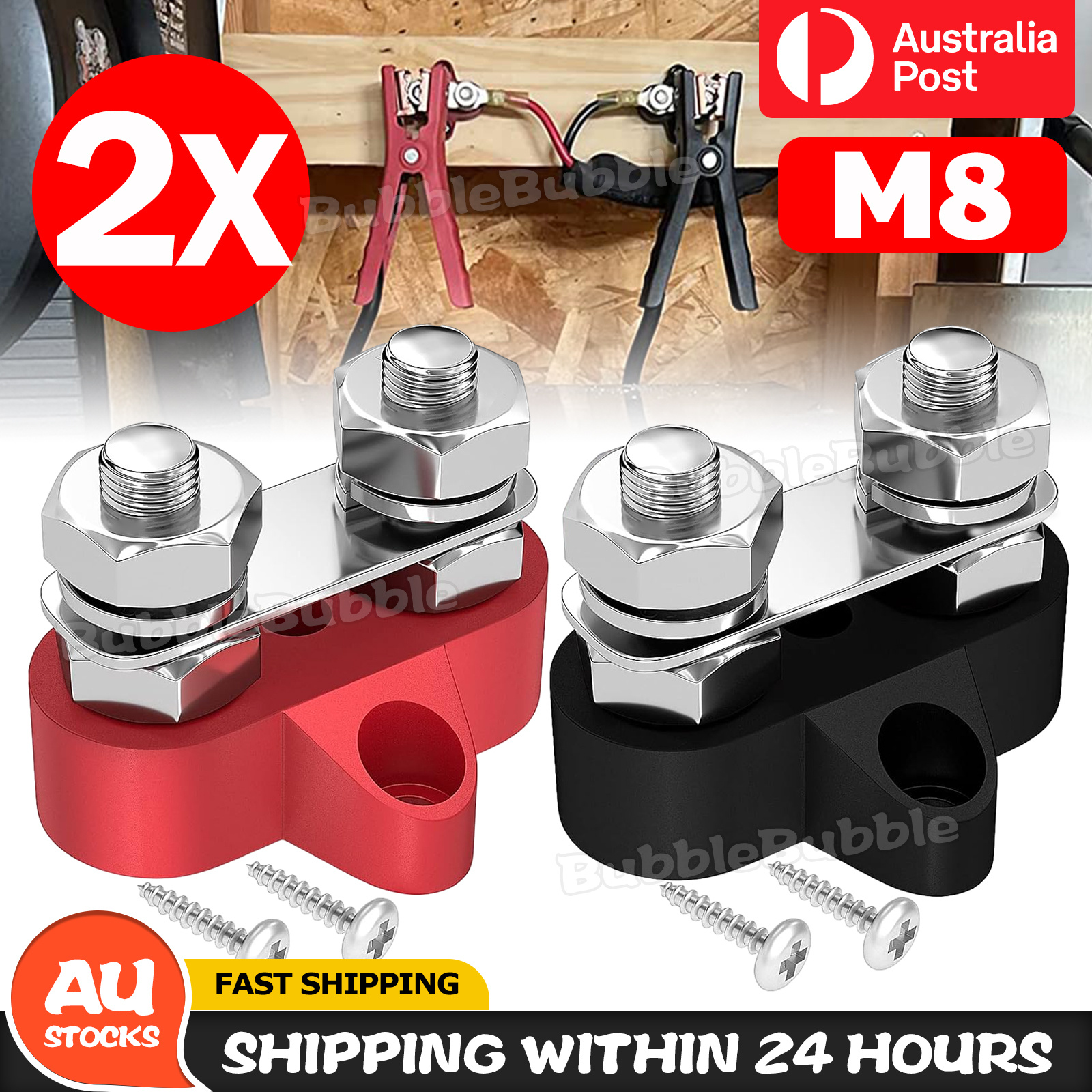 TEMU 2pcs Bus Bar Terminal Block M8 Bubbleglobal