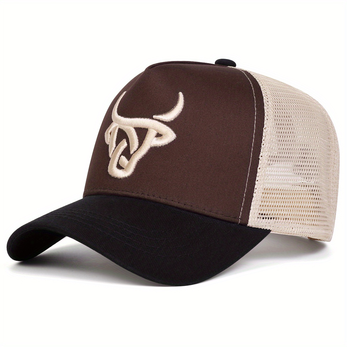 TEMU 1pc Men's Baseball Cap Fashion Five-sided Hat Outdoor Adjustable Casual Hat For Spring And Autumn Travel Beach Vacation