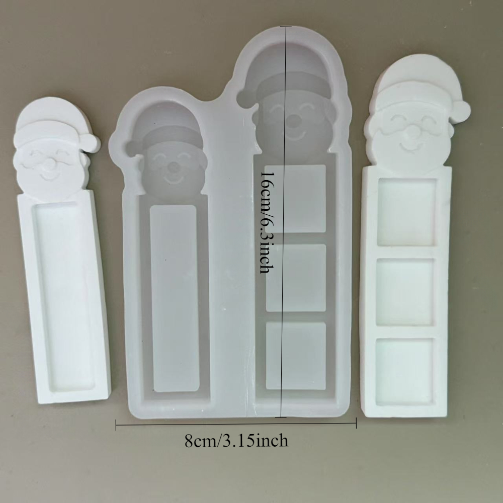 Silicone Molds In Of Santa Claus For Making Gifts, Decorative Plaster, Resin Molds, And Candle Crafting