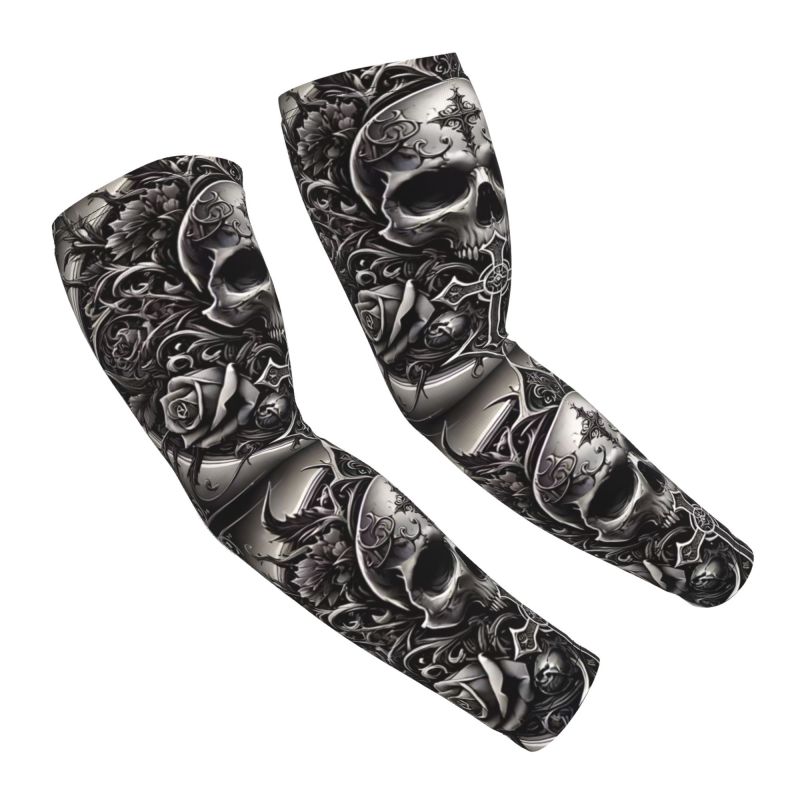 TEMU Men's 3d Printed Arm Sleeves Suitable For & Daily Wear - Definition Arm Warmers, Thermal Sleeve Protectors For Gym,, Weightlifting, Outdoor