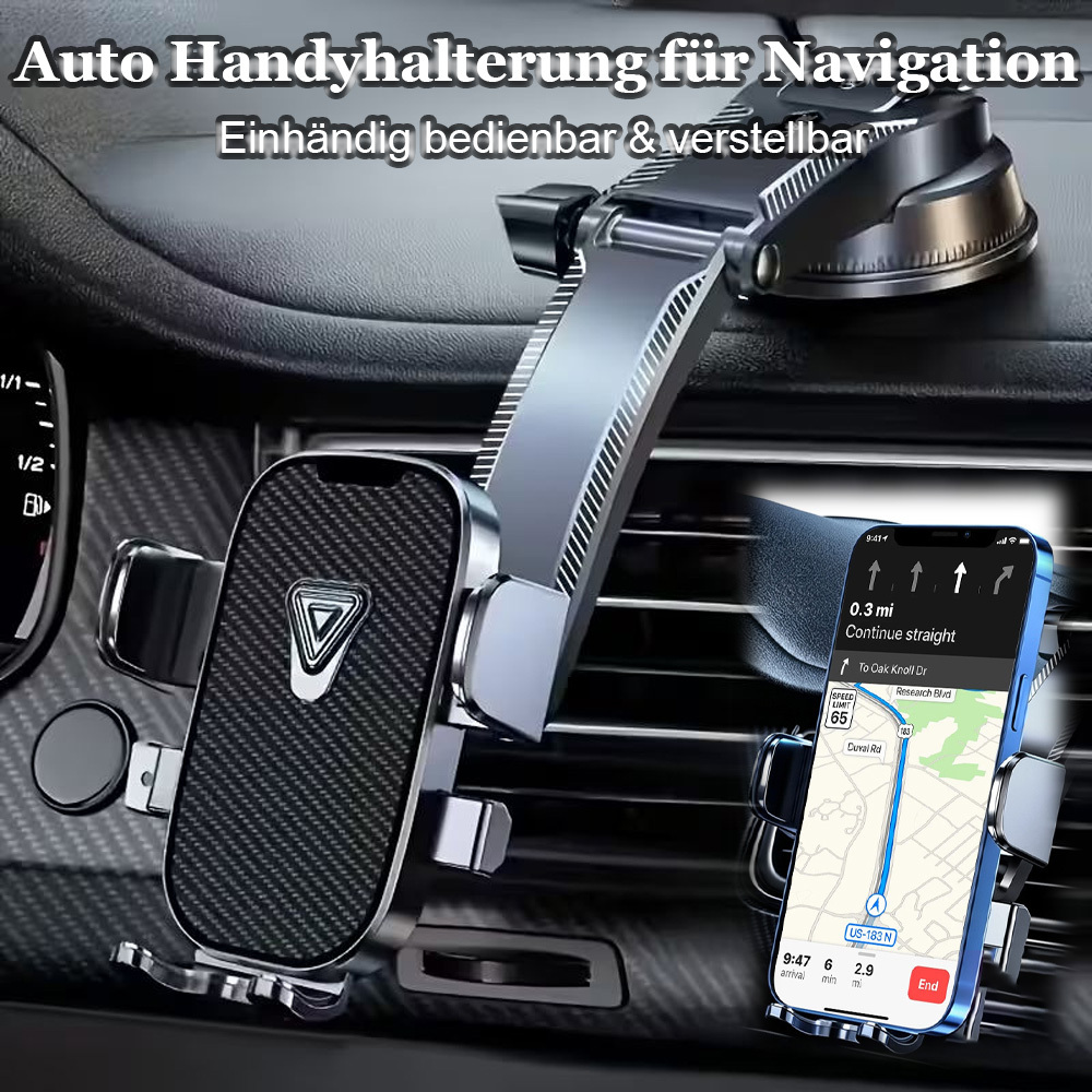 Image of 1pc Car Phone Holder, Strong Suction Cup Design, Adjustable Arm, Shockproof And Stable - A Universal Car Phone Holder Suitable For Gps Navigation, Driving, Travel, And Ride- Services.