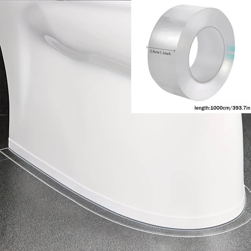 TEMU 2 Rolls 10m Transparent Sealing Tapes | Ideal For Kitchen And Bathroom Countertops, Toilet , And Corner Strips, Perfect For Home Repairs