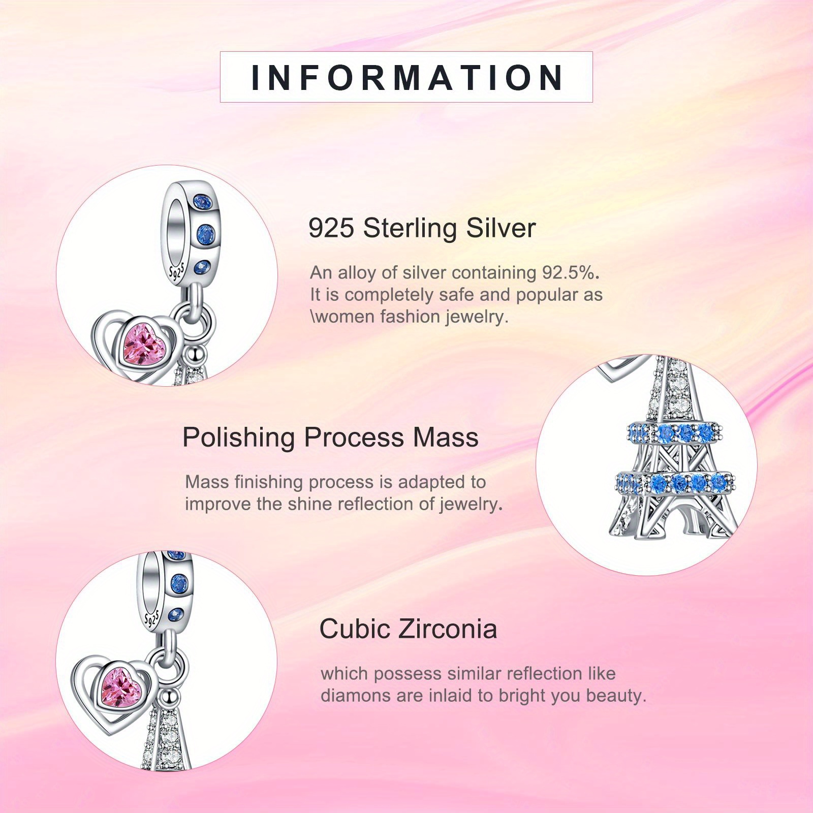 925 Sterling Silver Charms for Bracelets and Necklaces