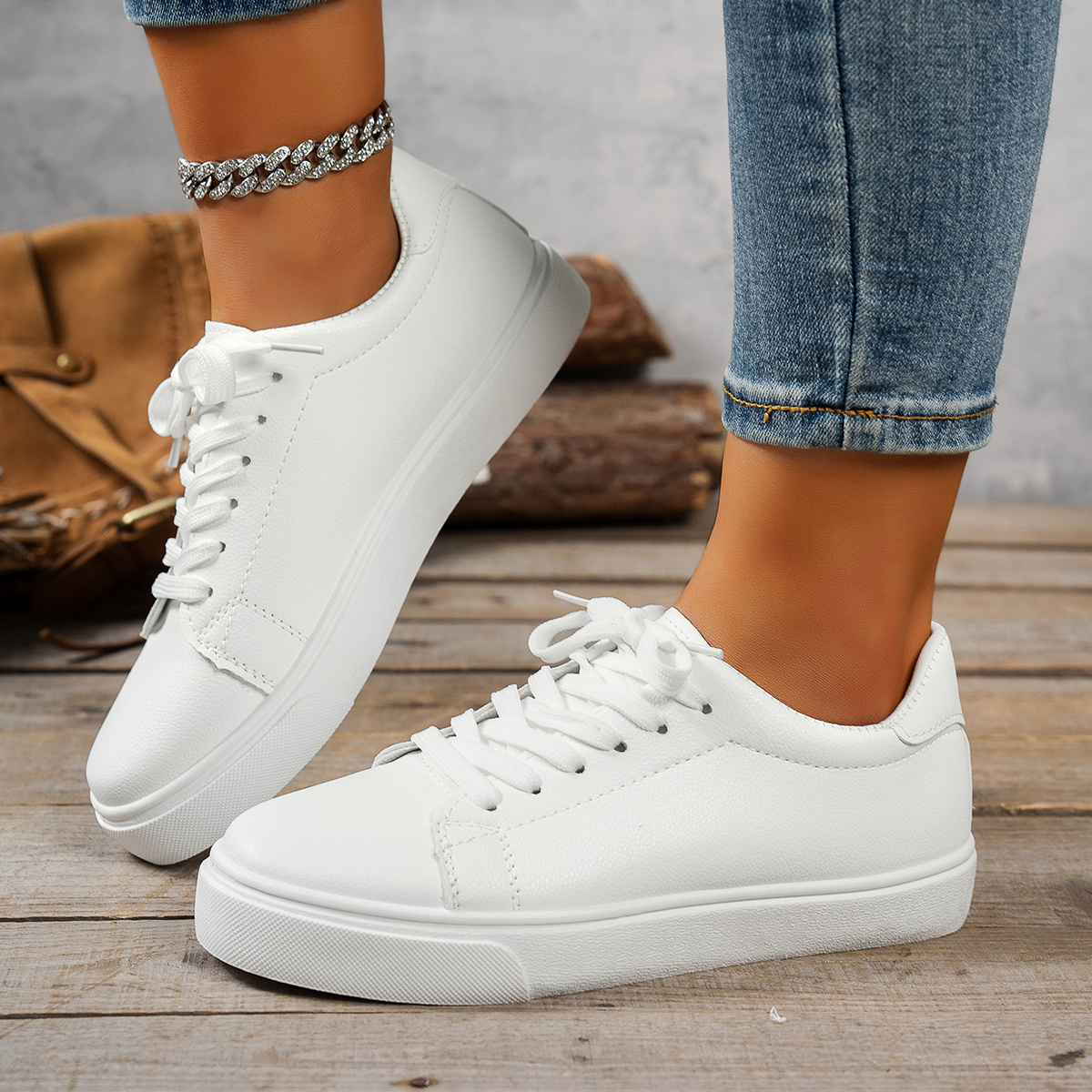 zapatillas bajas hombre mujer zapatos blancos minimalistas Temu