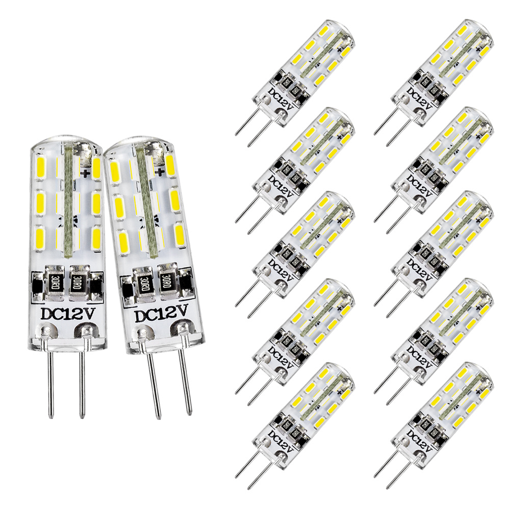 12pcs Pack G4 Led Compatible For Halogen, /ac Suitable For & Use, -free Energy- Bulb With Warm White/cool Daylight (2700k/6000k), Replaces 15w/20w Halogen, Pin-base Tube Bulb, Non-dimmable