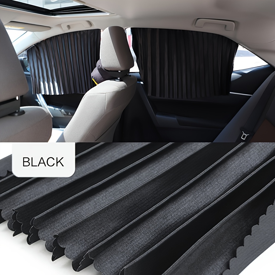 a set of four car side window sunshades that   adjusted with a sliding rail featuring a     sunshades provide heat and uv making them ideal for resting   having private   or on dates Product details 0