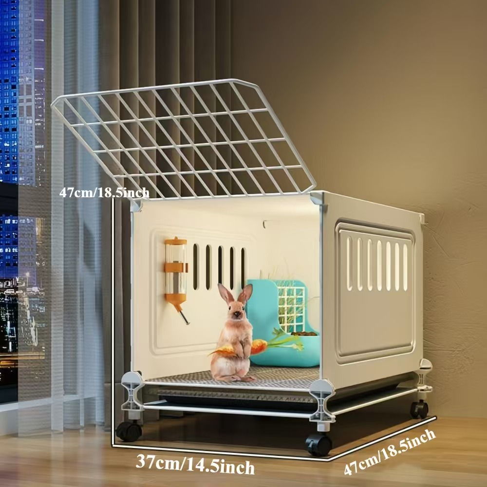 Grote dubbellaagse konijnenkooi/villa