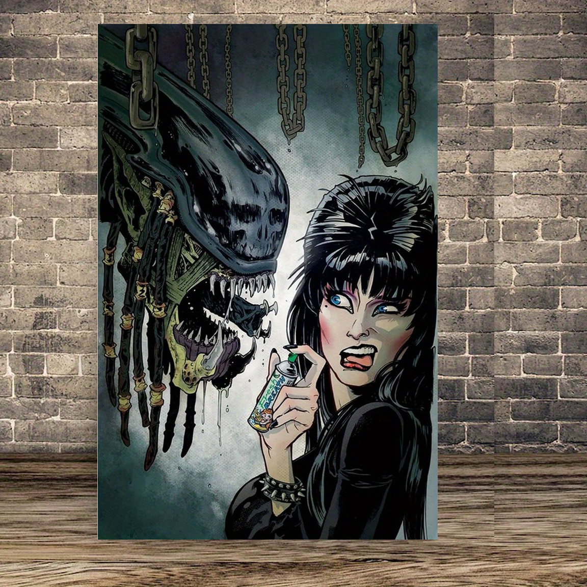 a 5d diy   diamond painting kit of a horror character round diamonds frameless wall art great for home decor diamonds