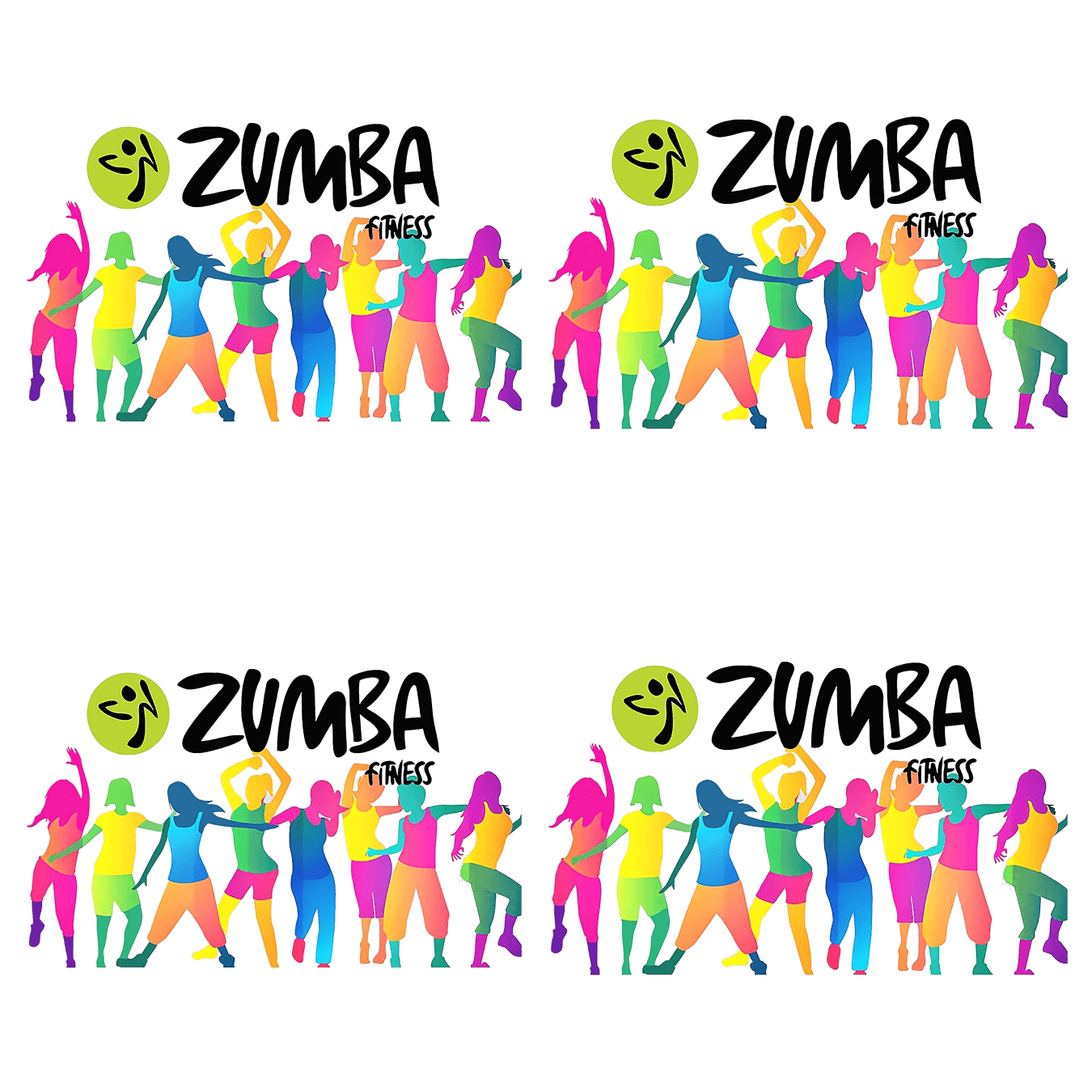 

Set Of 4 Zumba Dance Heat Transfer Stickers - Suitable For Customizing Jeans, T-shirts, Canvas Bags, Backpacks, Clothing, Diy Pillows, And Sweatshirts.