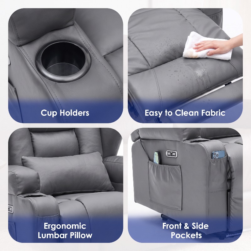Power Recliner Sofa up to 4 Seat with Dual Consoles, 7 Color LED... product image 6
