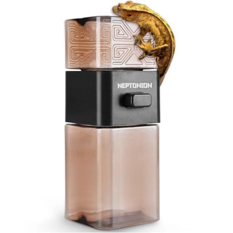 Reptile Cricket Calcium Powder Mixer One-Press Release Shaker Lazy-Friendly Dispenser Prevents Skipped Feeding Suitable for Reptile Like Chameleon Gecko Lizard