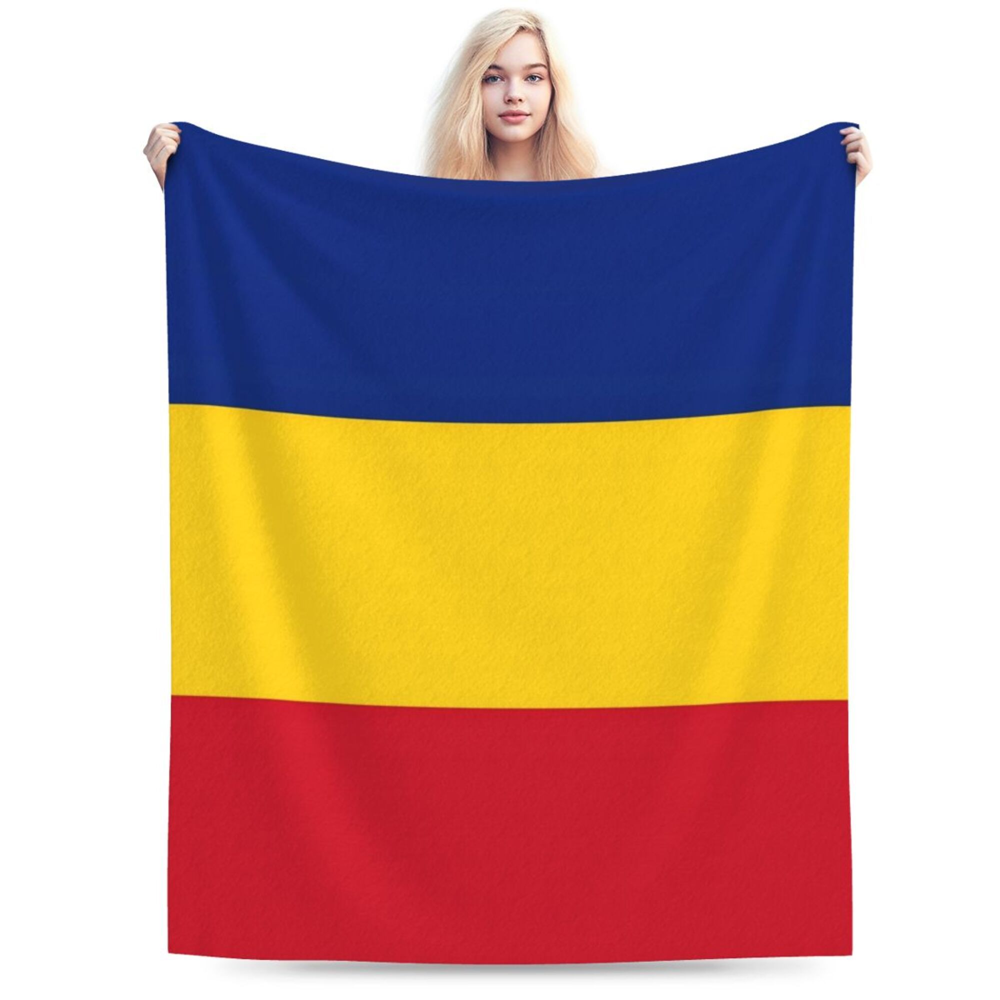 

1pc Romania Flannel Blanket - Fleece Blanket Hd , Washable, For Bedroom, , Sofa - , Knitted , All , , 250-300gsm