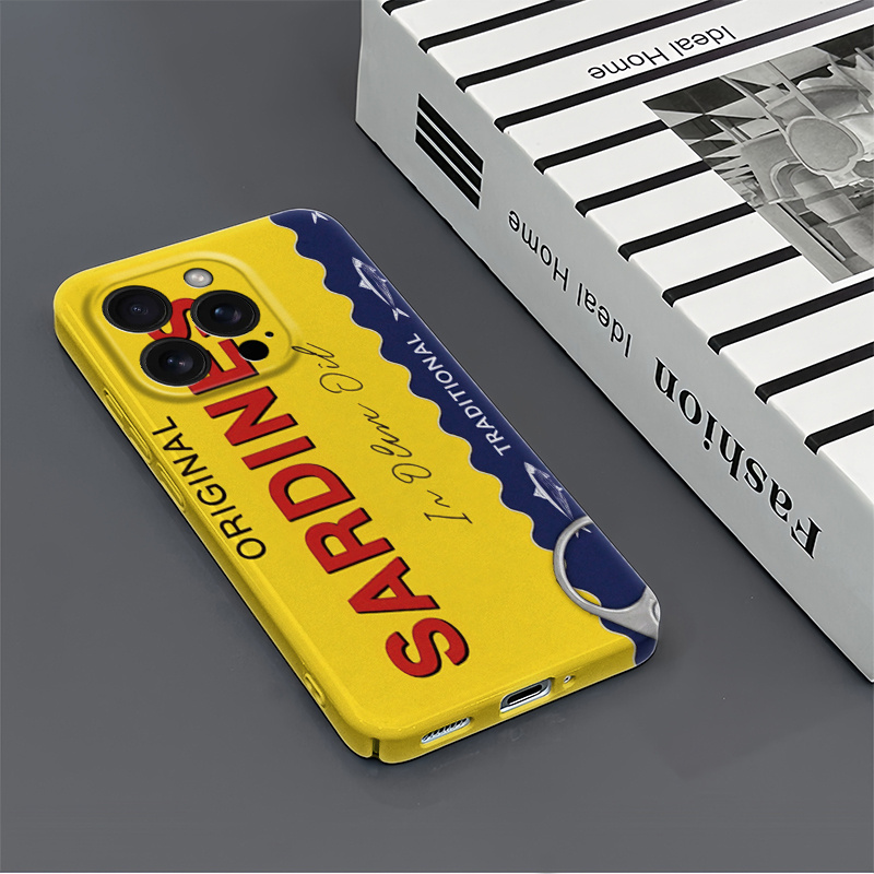 TEMU Phone Case: Vintage Sardine Labelã» Style Phone Case Compatible With Iphone 17 Pro Max/17 Pro/17 Air/17/16/16e/15/14/13/12/ Pro Hard Case,
