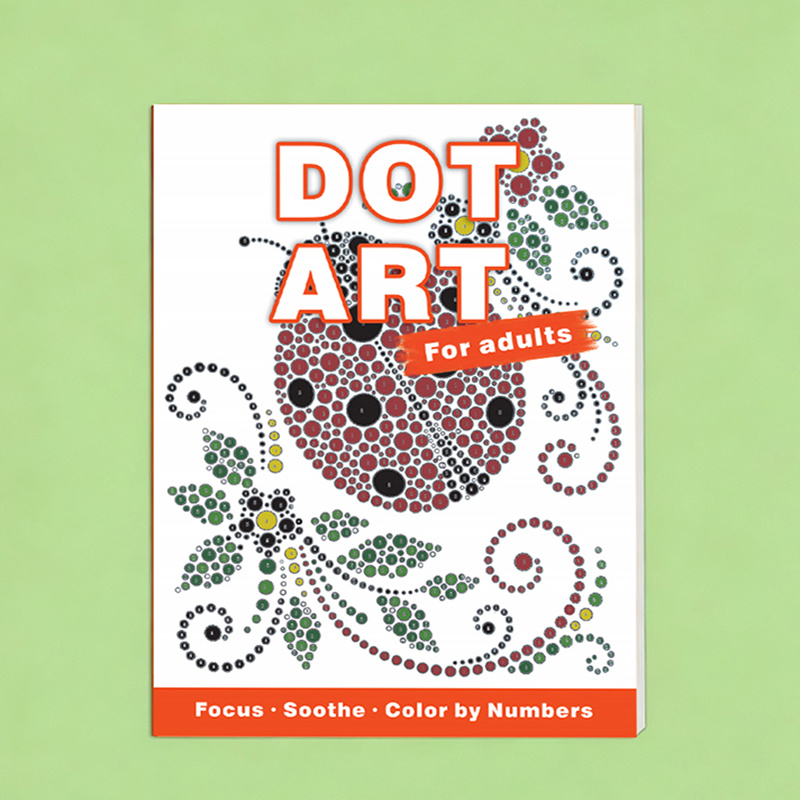 TEMU 32 Pages Adult Dot Art Coloring Book With Numbered Dot By Numbers Suitable For,, Concentration Training - Insect, Animal & Floral Patterns,