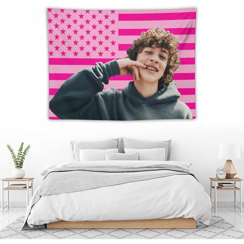 

1pc & American Flag Pink Tapestry - Decor For Dorms And Bedrooms, Includes Free Installation Kit