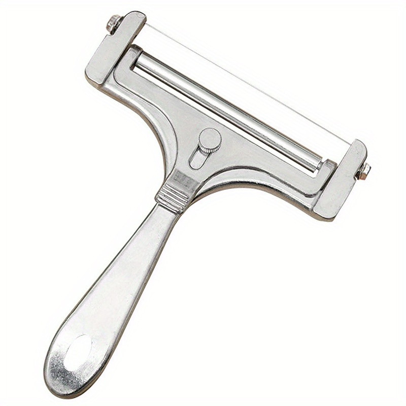 Image of 1pc Cheese Slicer, Adjustable Thickness Cheese Slicer - Easily Cut Perfect Thin Or Thick Slices, Stainless Steel Handmade Kitchen Tool, Suitable For Use, Holiday Gift .