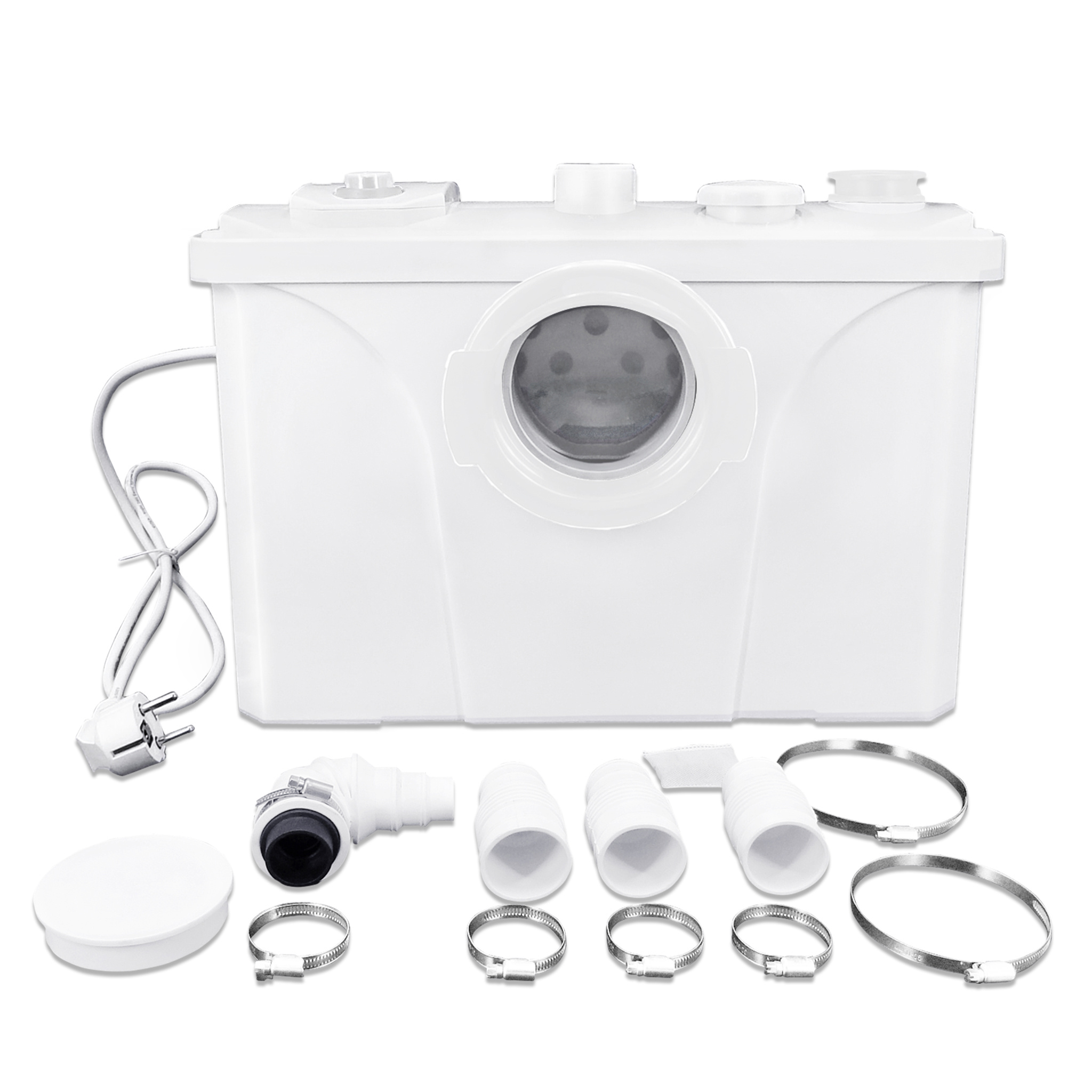 TEMU Pompe à eaux usées, pompe à eaux d'égout 700W, AC 220-240V, équipée d'un en acier inoxydable et d'un filtre à charbon actif, convient aux de
