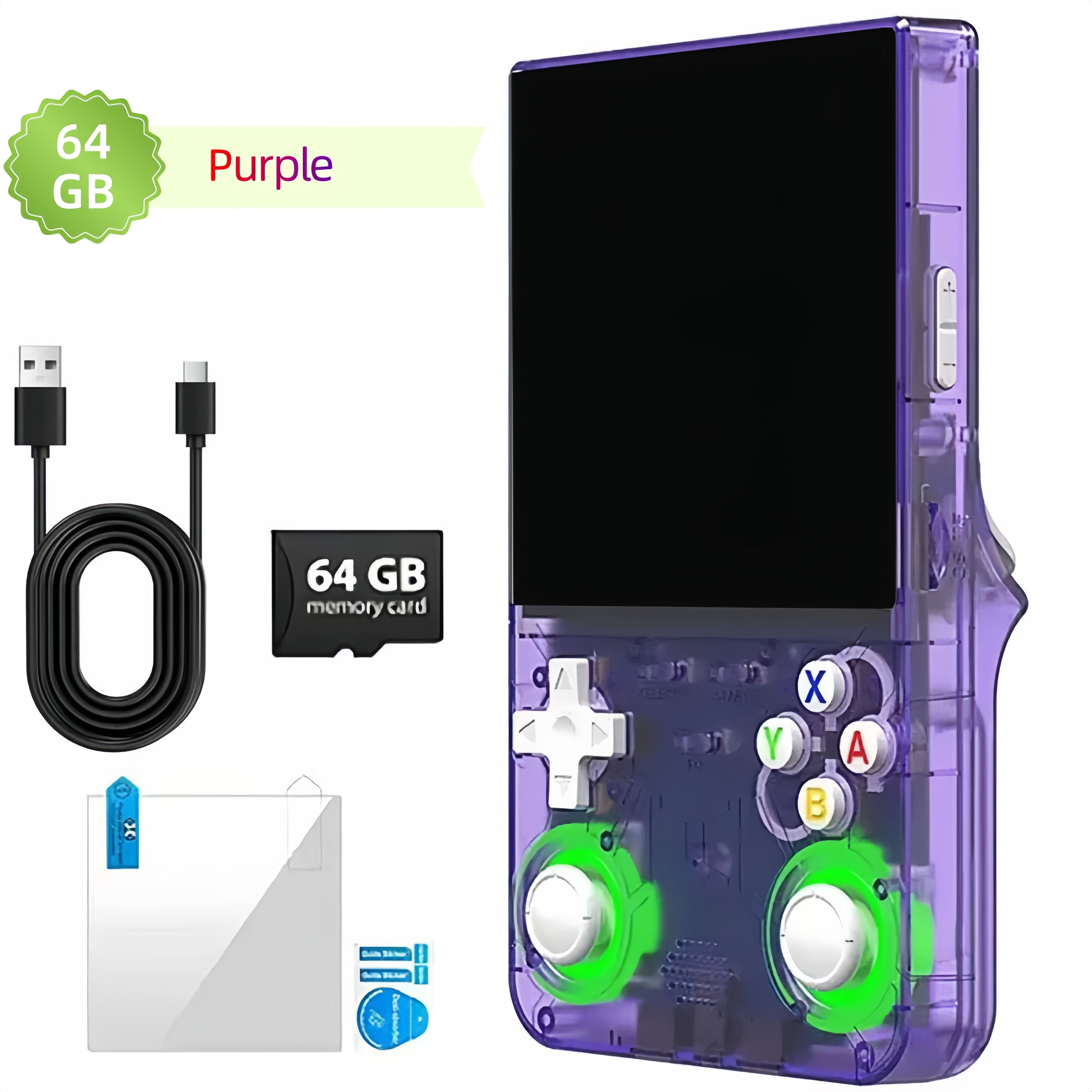 2025 Upgraded R36 Ultra Portable Handheld Game Console with 64GB/128GB Built-in Storage, 4-Inch IPS Full HD Screen, Dual Joysticks & 7-Color Options, Long Battery Life, Classic Entertainment Experience - Perfect Gift for Halloween & Christmas, Game Console for Android, Playful Design, Durable Construction