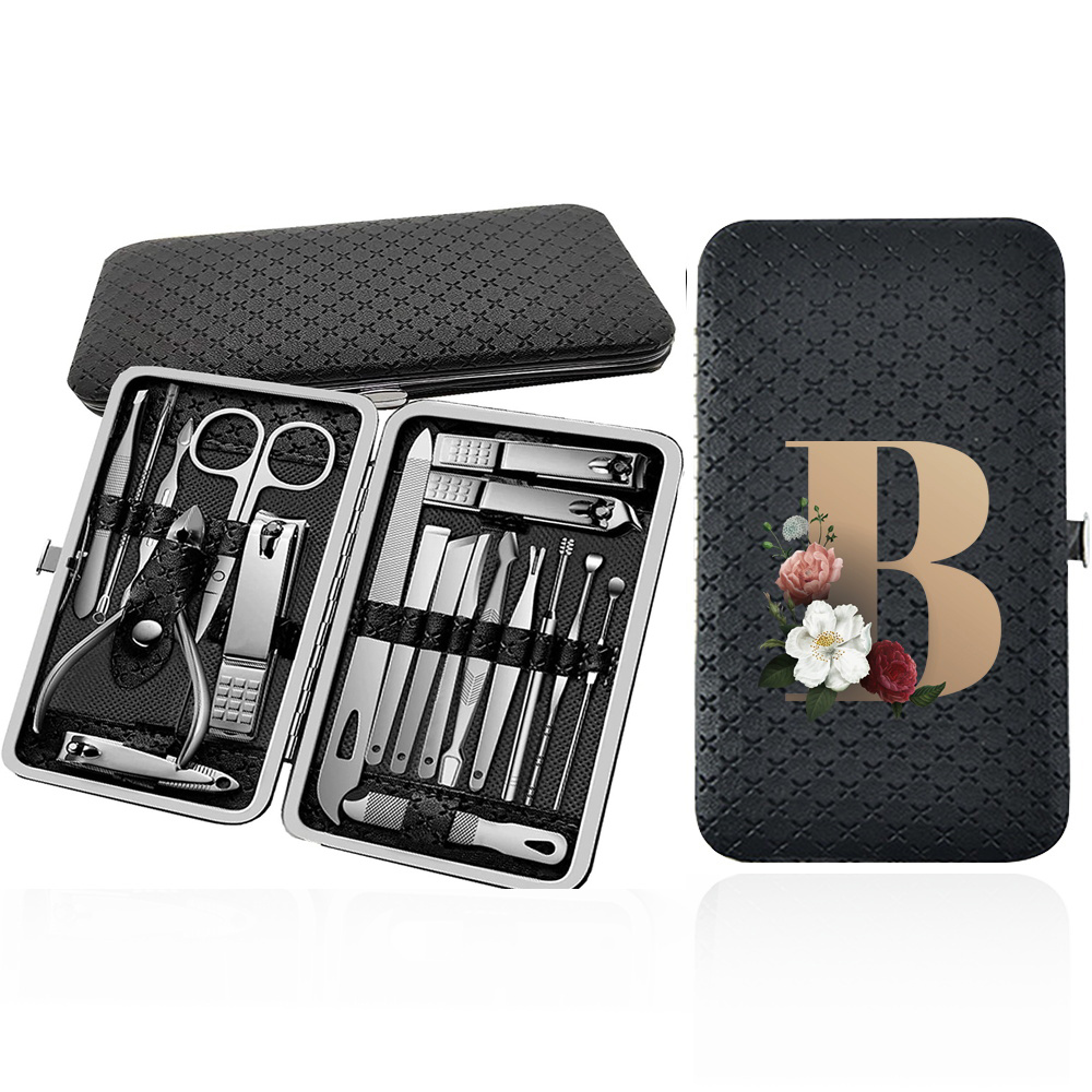 Portable 19pcs Nail Clipper Set with Beauty Tools
