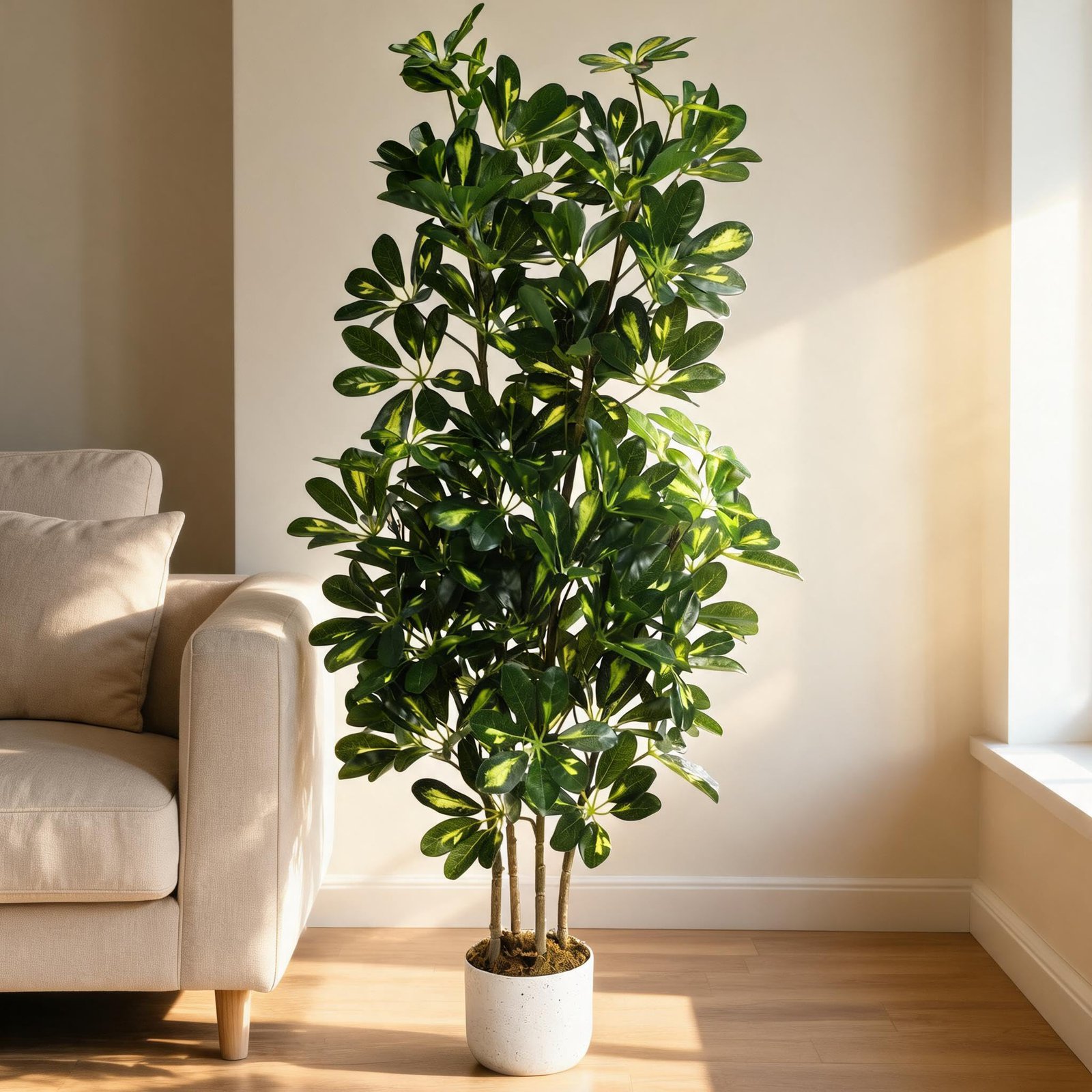TEMU Artificial Tree With Realistic Umbrella Plant For Indoor Home Office Large Decorative Fake Potted Tree Gift