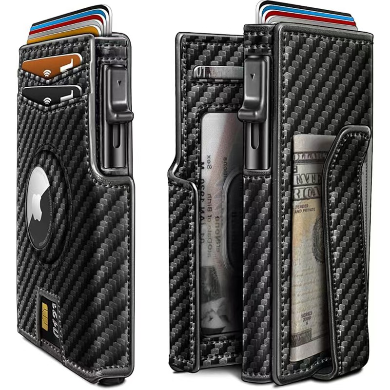 Slim Bifold Leather Wallet for Men with RFID Blocking, Card Slots, Cash Compartment, and ID Holder in Multiple Colors