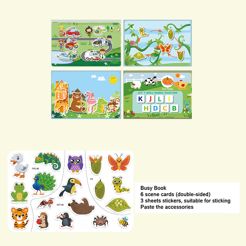 TEMU Interactive Quiet Book/educational Activity/reusable Busy Book/rich And Colorful/cartoon-like And / Interactive Toy Book/birthday Gifts/party