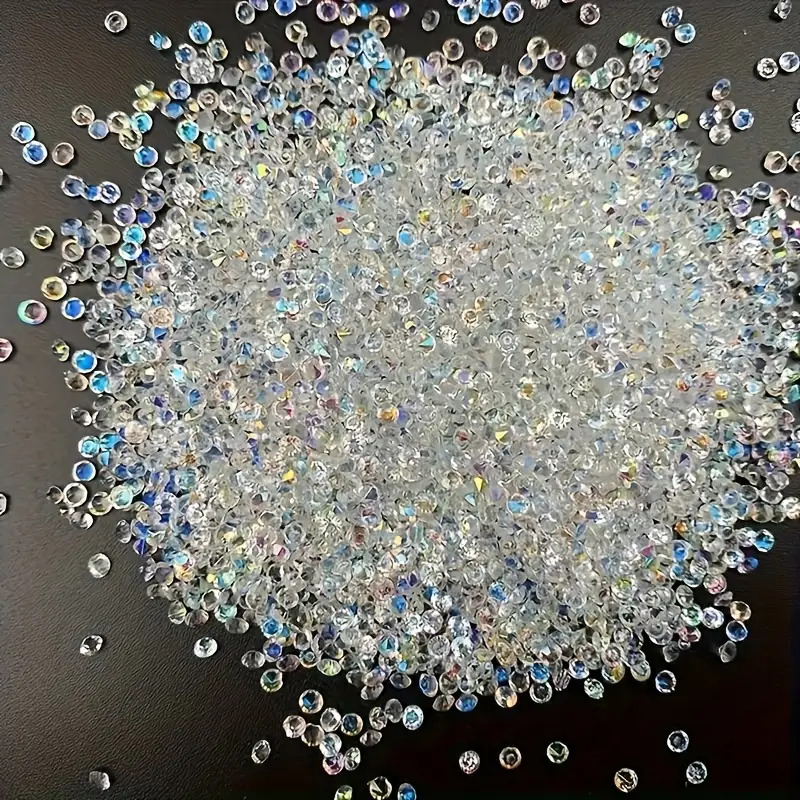 TEMU 1000 Shiny Transparent And Colorful Ab Glass - For Nail Art, Clothing, Bags, Shoes Crafts - Glossy Reflective Effect, Artistic Additions And
