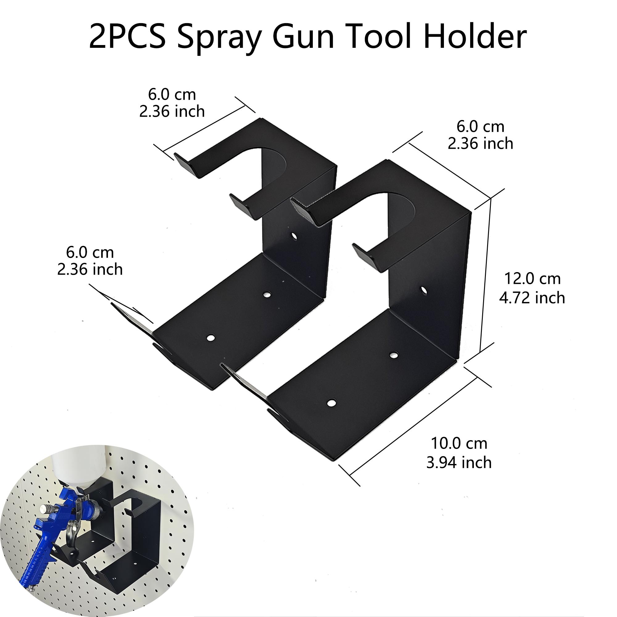 TEMU 2 pièces Support de Rangement pour Pistolet à Peinture Professionnel, Construction en Métal, Solide et Durable, Compatible avec les Pistolets à