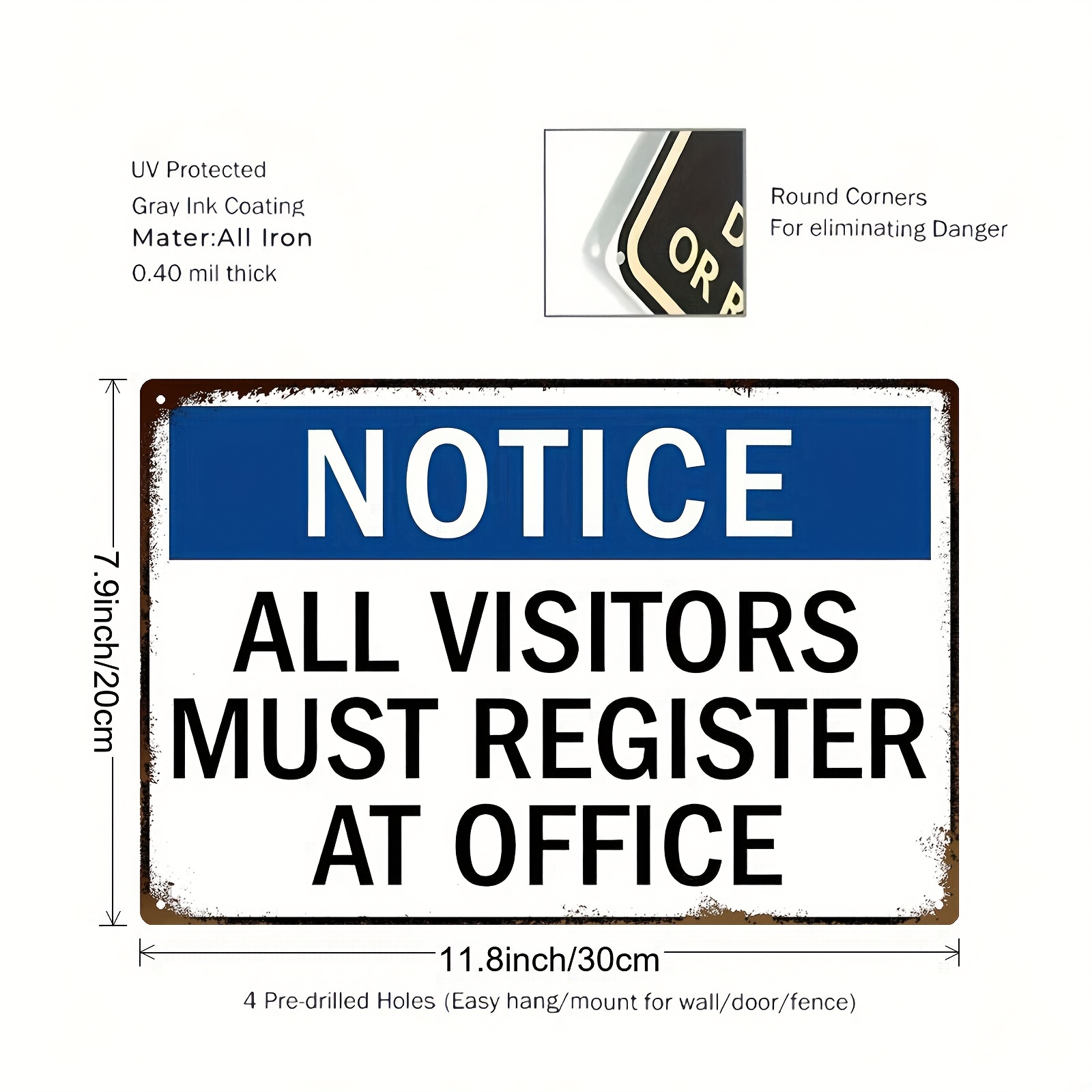 2d flat 2d flat a 2d flat iron sign for   registration ideal for use in commercial settings educational institutions     exhibitions and other venues dimensions 20 x 30cm or 8 x 12 inches single piece packaging