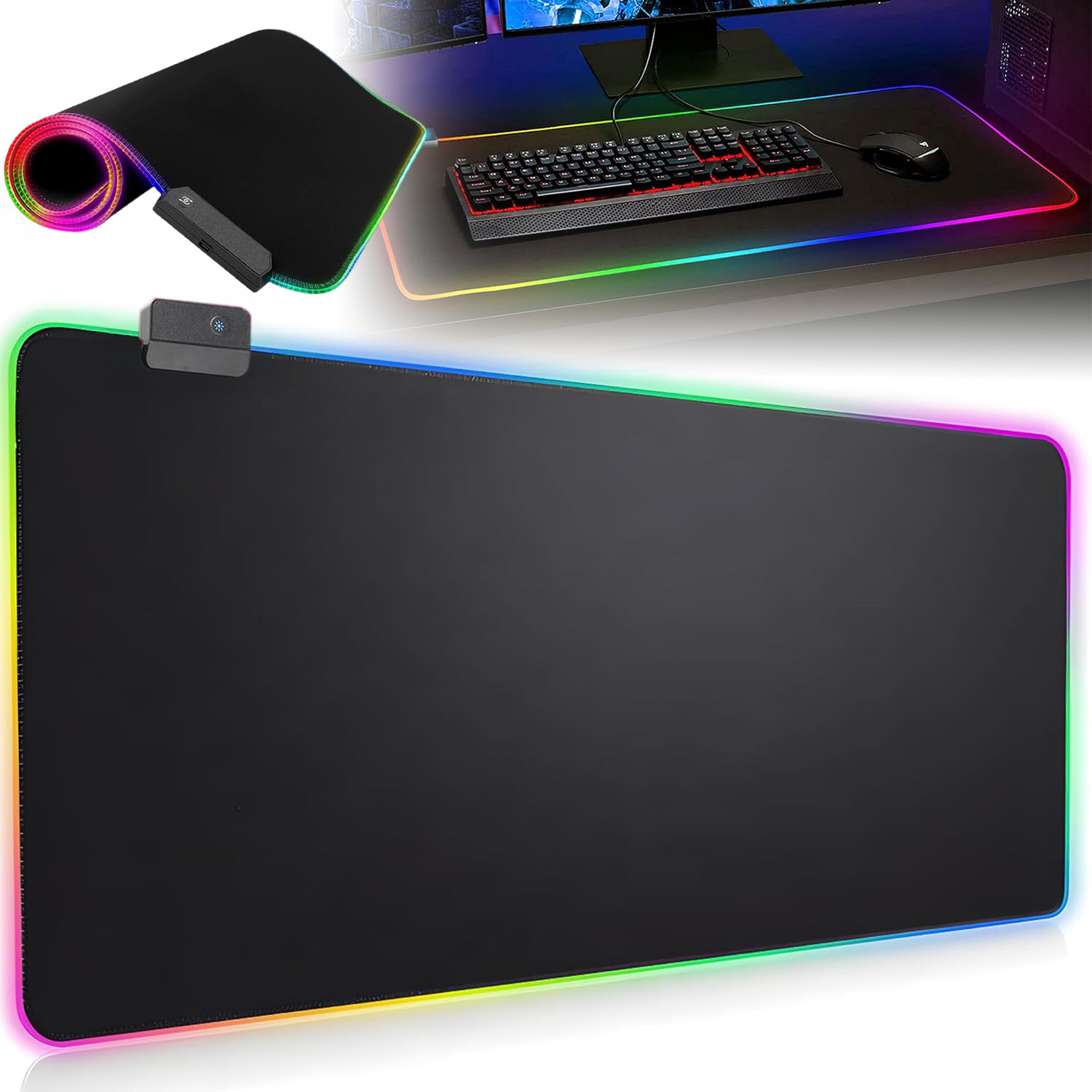 TEMU Large Oversized Gaming Desk Mat Compatible For Pc Gaming & Office, 30x80cm Non-slip Rubber Base Keyboard Pad & Mouse Mat With Spacious, Suitable