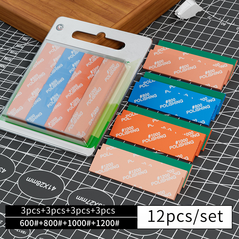 E-shop 12-teiliges Schleifpapier Schwamm Set, Modellwerkzeuge, Trocken- und Nassanwendung, Gebogene Oberflächenpolitur, Polierwerkzeuge,