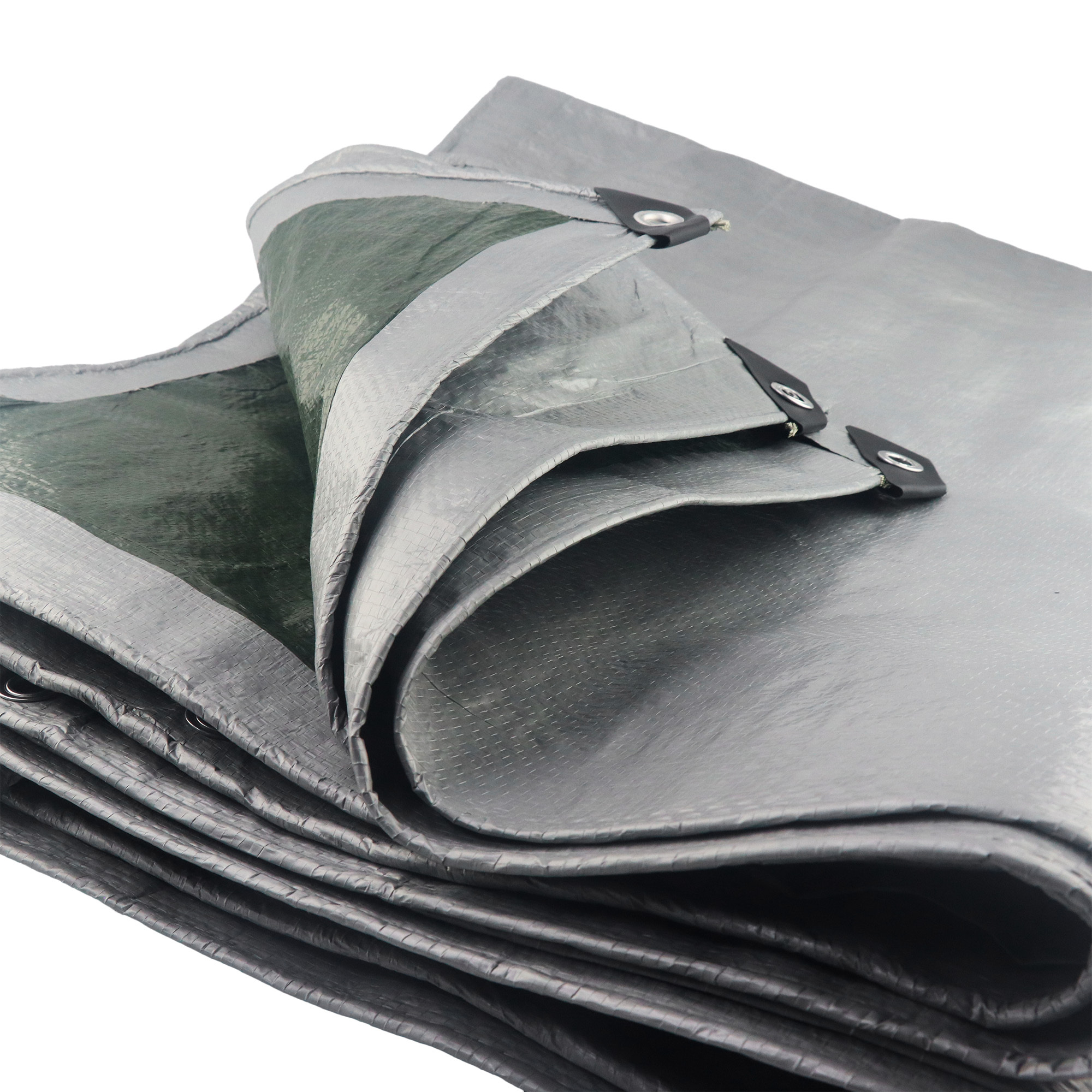 Image of X 6m Pe Tarpaulin Waterproof Cover With Ropes, Heavy Duty For Outdoor Rain Shelter Farm Storage Protection