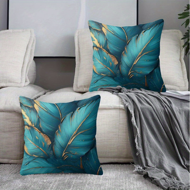 TEMU 2pcs Decorative Pillow Covers, Soft Texture Modern Home Decor For Living Room, Bedroom, Terrace (single-sided Print Without Insert)