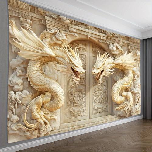 stunning 3 tapestry wall hanging intricate design premium beige fabric wrinkle resistant 5 sizes 40 x30 to 90 x60 for living room bedroom office party decor no electricity needed unique gift idea room ambiance ornate design texture