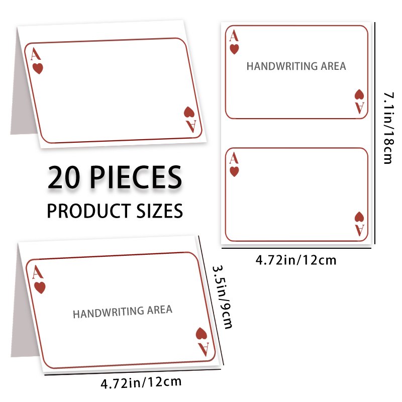 TEMU 20pcs Elegant Red Cards For Weddings, Parties & Events - Handwritten Name & Buffet Labels, Birthdays, Graduations, Family Banquets & More