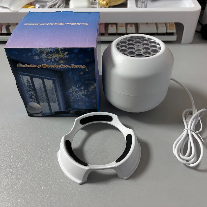 TEMU Creative Led Projection Night Lights, Led Ocean Projection Lights, 360° Rotating Dynamic Projection Table Lamps, Usb-plug-in Ambient Lights,