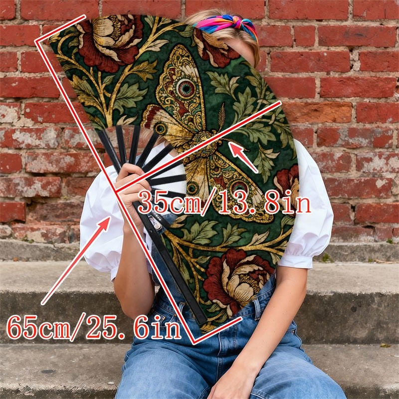 E-shop 1 Stück Herren Handventilator - Viktorianisches Vintage Motten- & Blumenmuster, Tragbarer Kühlventilator für den täglichen Gebrauch, Outdoor,