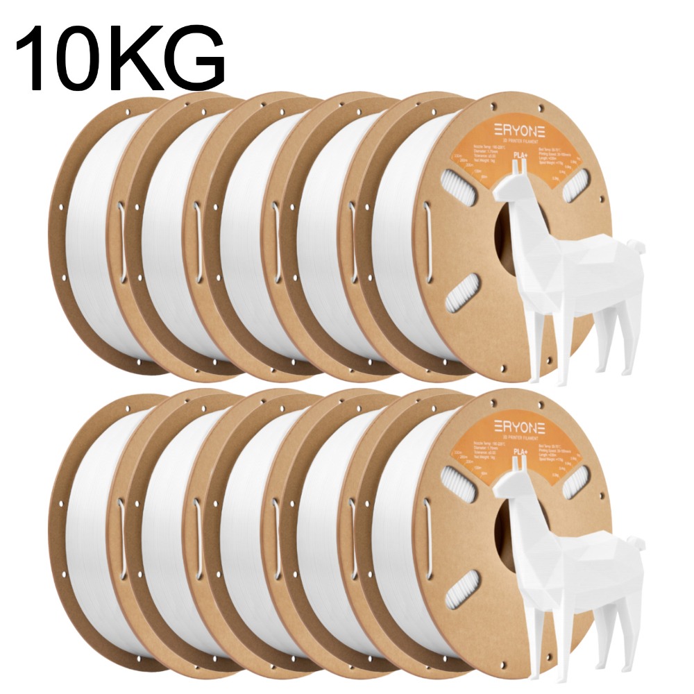 Image of Eryone Pla+ 3d Printing Supplies Filament For 3d Printer, 10 Rolls, 10kg 1.75mm +/ -0.03mm, Easy & Transition