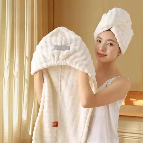 1pc wide tail large hair drying absorbent quick cap for women head wrap towel
