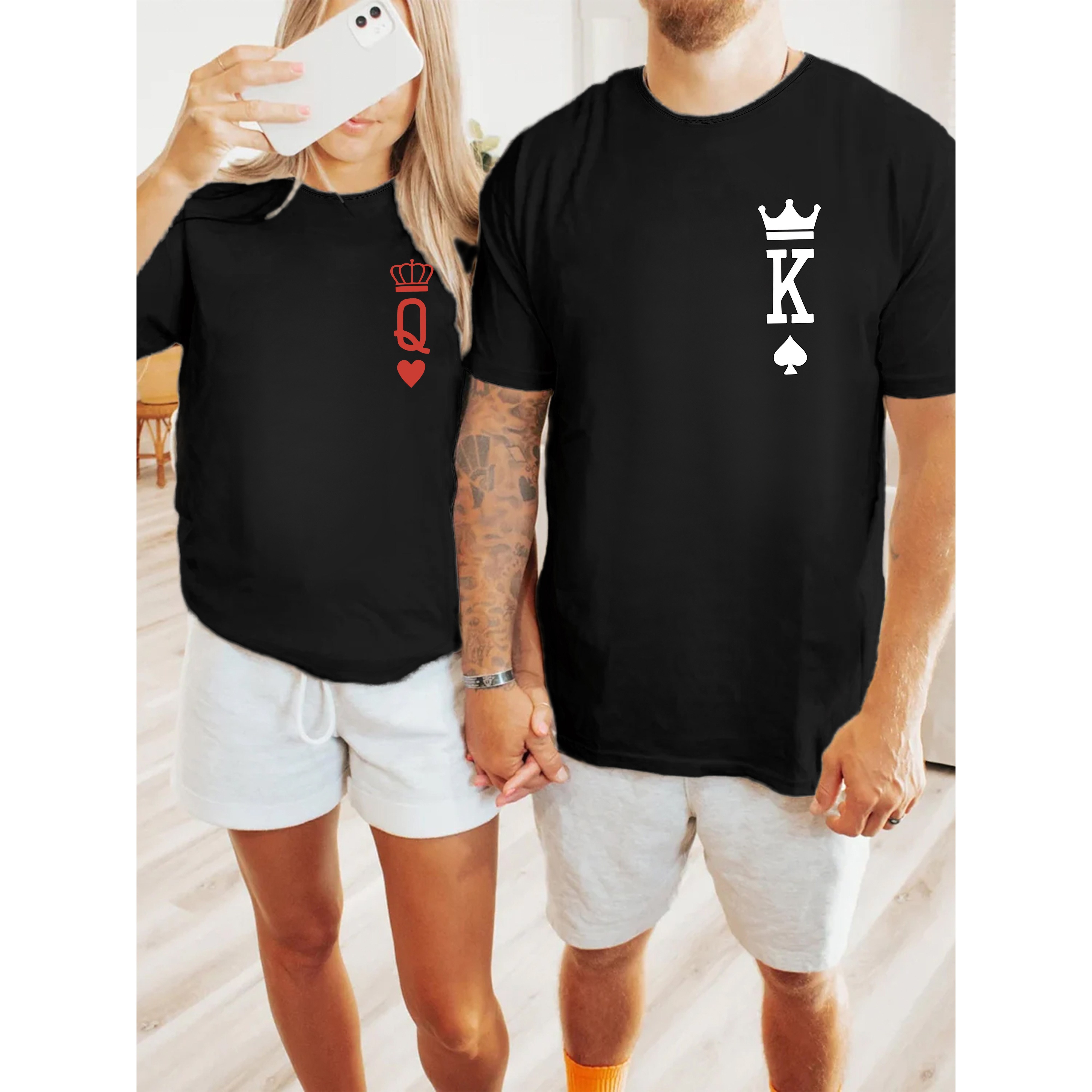 

Print Couples Matching Shirts, Anniversary Gift, Valentines Day T Shirt, His And Hers Shirt, Husband And Wife Matching T-shirts