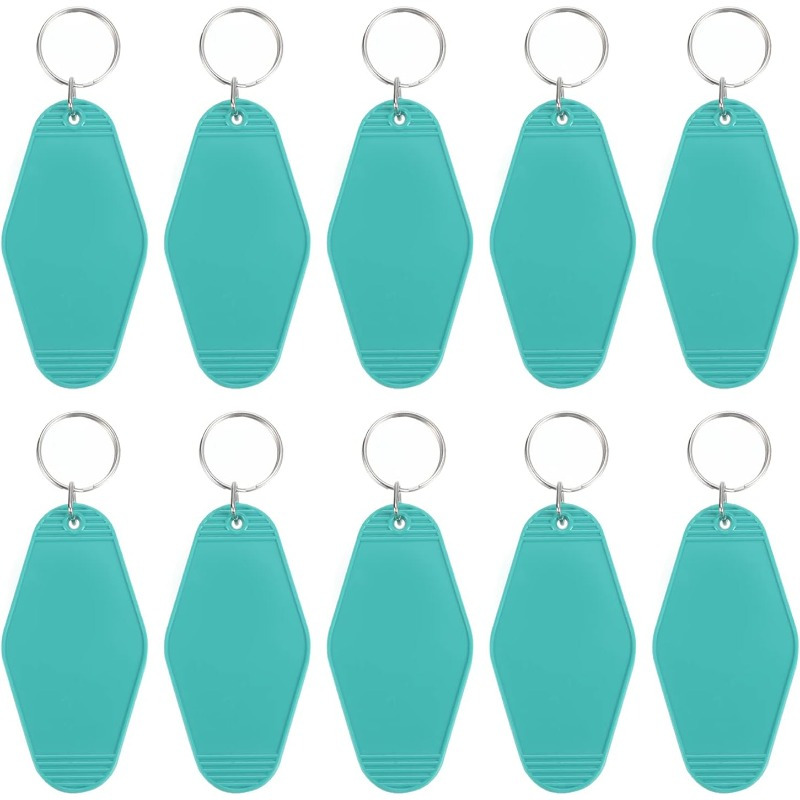 

30pcs Plastic Keychains, , Blank Key Tags For Motel & Hotel