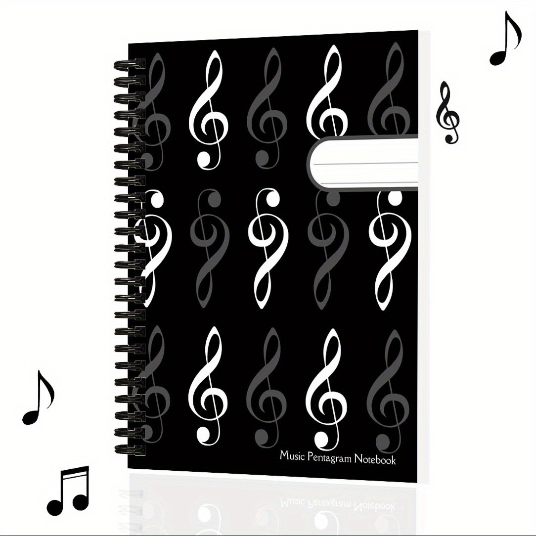 TEMU 1 Cuaderno de Musical: 100 Páginas con en Blanca, Diario Musical. 8 Notas por Página (Edición Italiana), Tamaño A5