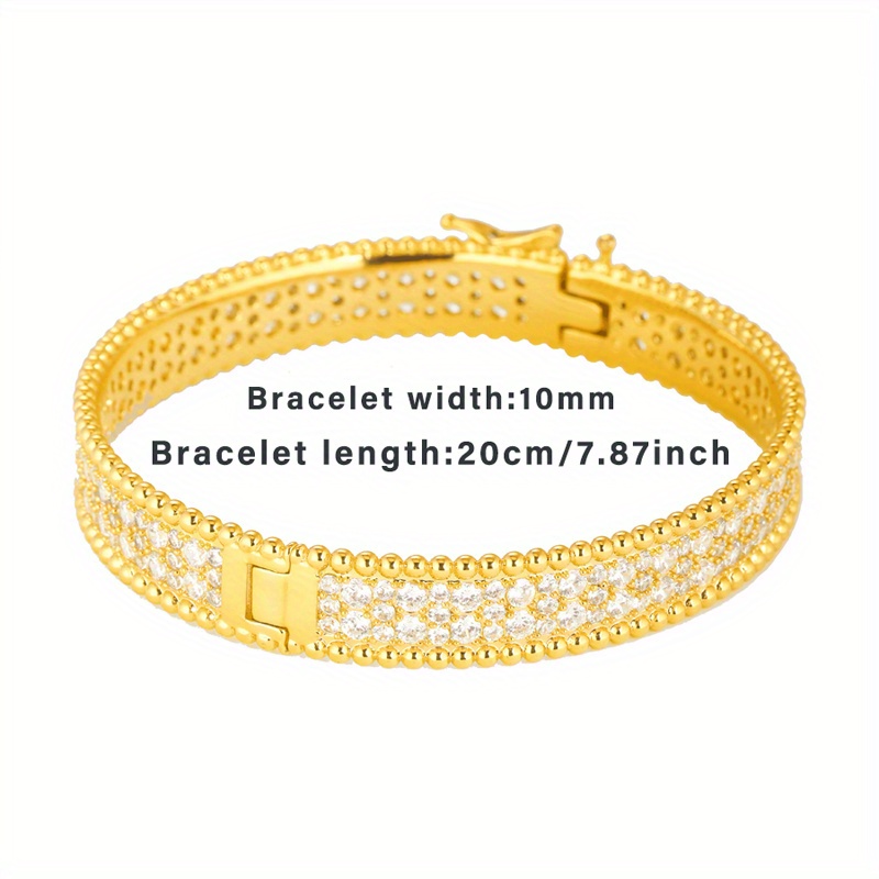 Golden Plated 925 Silver Bracelet with Moissanite - Gift Set