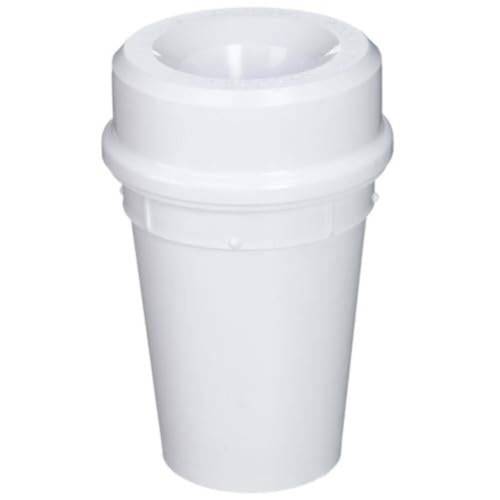 fabric softener dispenser for washers compatible with ge w washing machines replaces 2810 ah381197 ea381197 ps381197 w10795104 w10832235 durable softener dispenser with precise dosing system no batteries electrical required washing machine accessory white cylindrical design with black cap compact sleek for front load washers enhances water for heavy duty fabrics washer