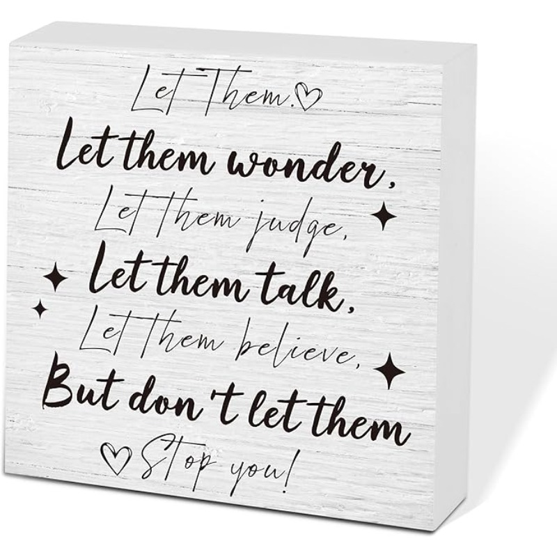 TEMU 2d Flat - A 2d Decorative Wooden Sign With An And Positive Message, "... But Don't Stop You!" This Strong Motivational Slogan Is With Stars And