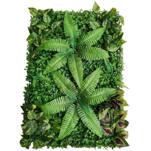 imagen del artículo Awakesdream 6 piezas Panel de pared de plantas verdes artificiales con de flores de , de boj para uso en exteriores, valla de privacidad artificial, decoración de pared de de flores artificiales, decoración de X Cm