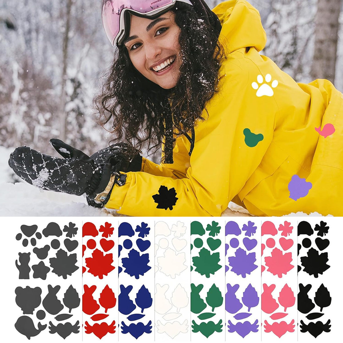 

128pcs/8 Sheets Patches For Jackets, & Washable For Outerwear Backpacks