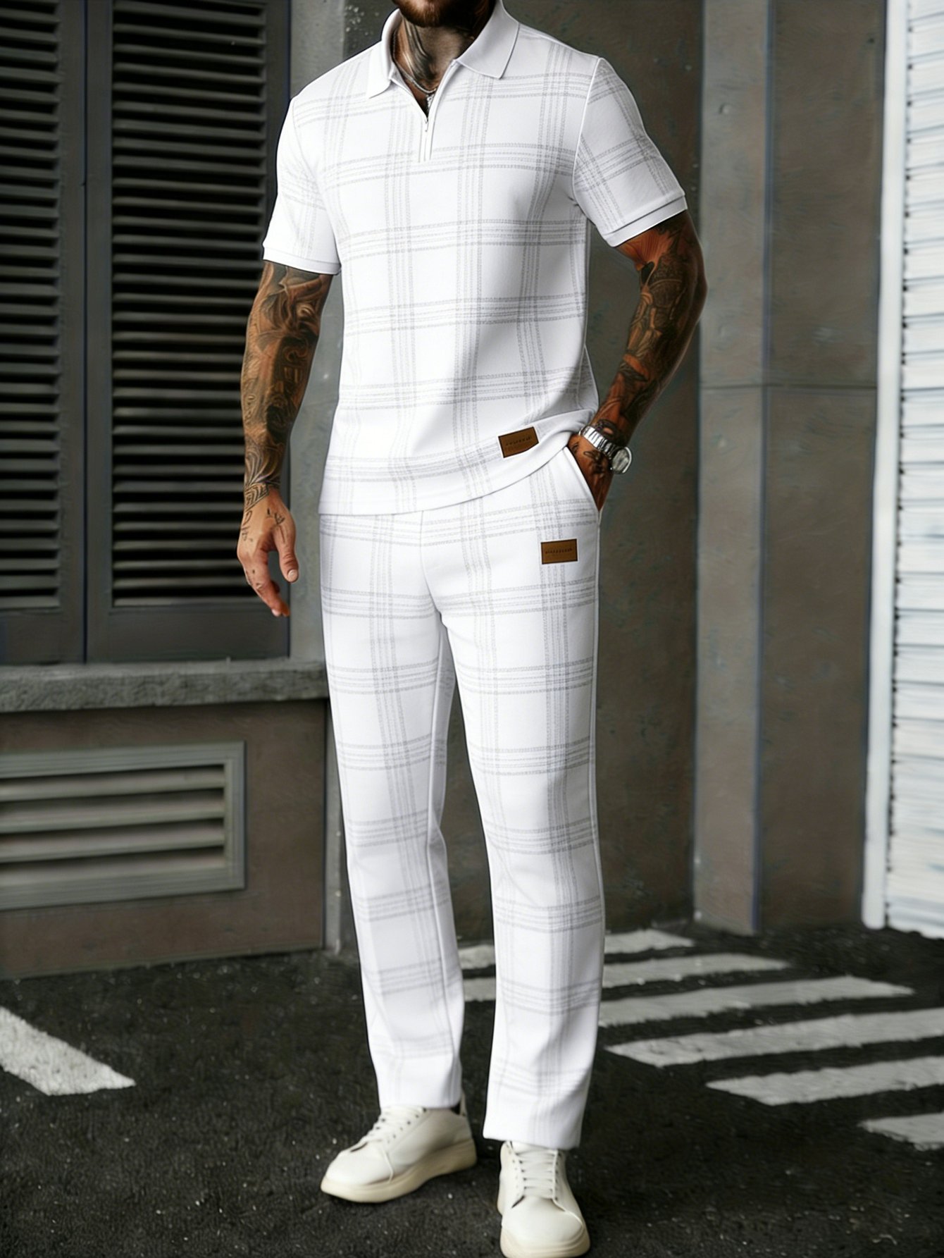 white outfit for men sold on Temu United States